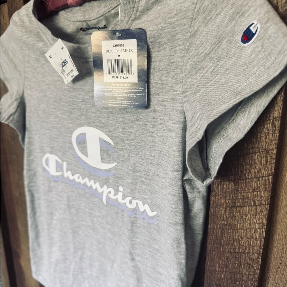 Champion Girls’ Light Gray Short Sleeve Tee New with Tags - Picture 5 of 7